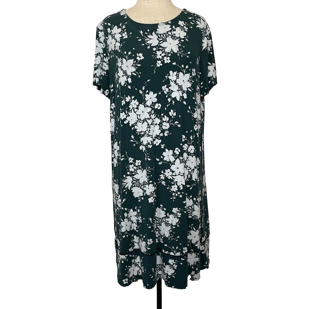 JJILL Whatever Dress Women’s XL Green Floral